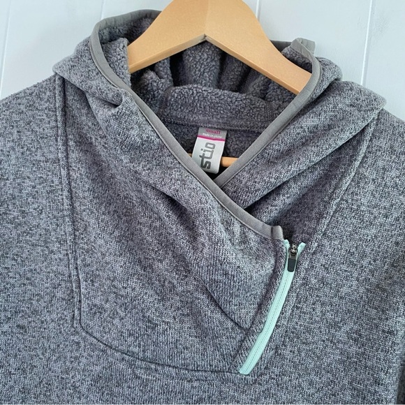 Stio Sweetwater Hoodie Fleece Grey Pullover Zip Hood Outdoor Knit Gorpcore - Picture 14 of 16